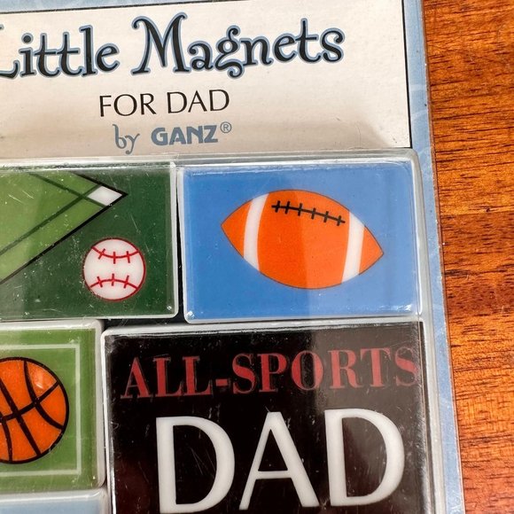 Vintage Ganz Little Magnets for Dad Sports Football Softball Coach Hat 5 Piece - Picture 8 of 12